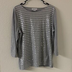 Liz Claiborne Silver Stripe Women's Blouse